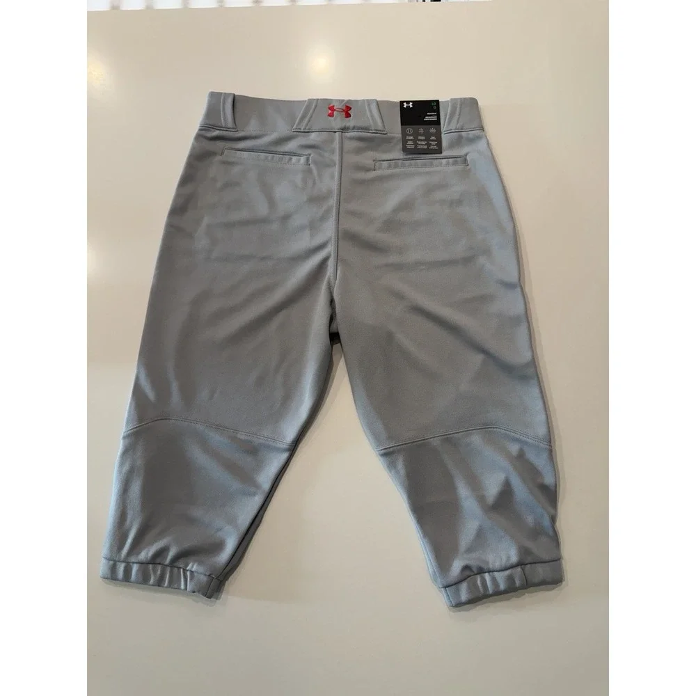Under Armour Gameday Vanish Piped Baseball Pants Gray Red Mens L 1378697 NWT